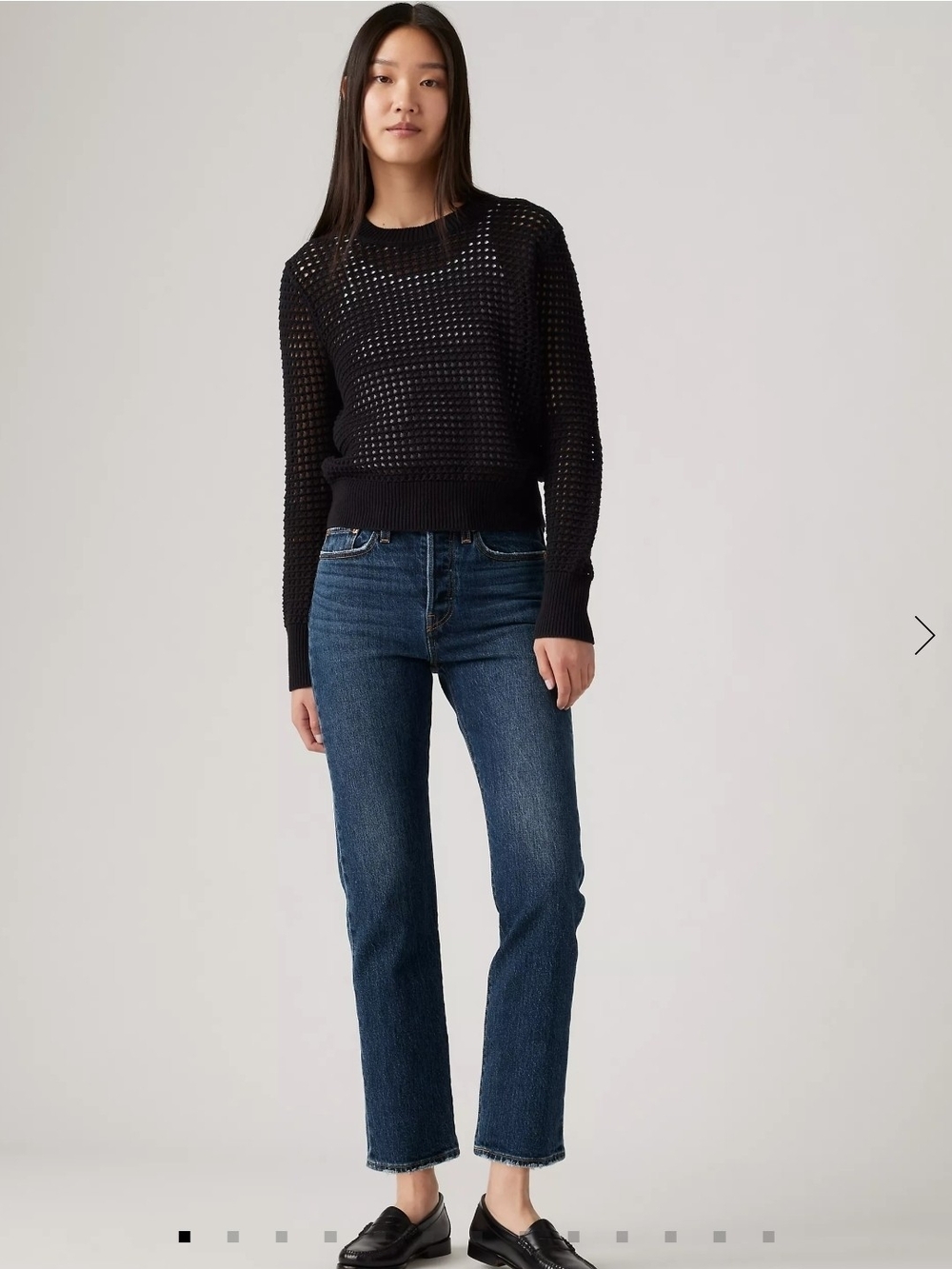 Levi's Wedgie Straight Ankle Women's Jeans in Dark Blue Denim 27x26